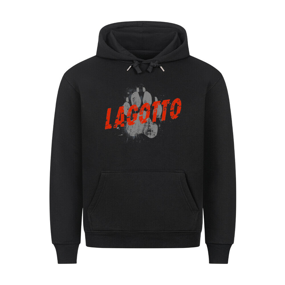 Premium Hoodie "Lagotto - PAW" Schwarz – hunde-shirt.de