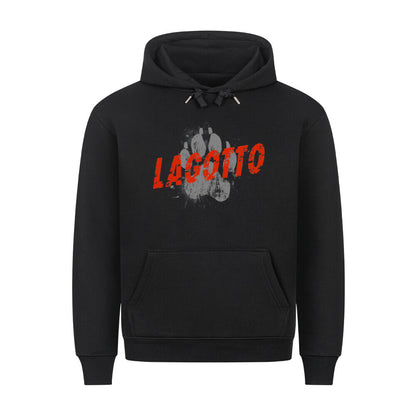 Premium Hoodie "Lagotto - PAW" Schwarz – hunde-shirt.de