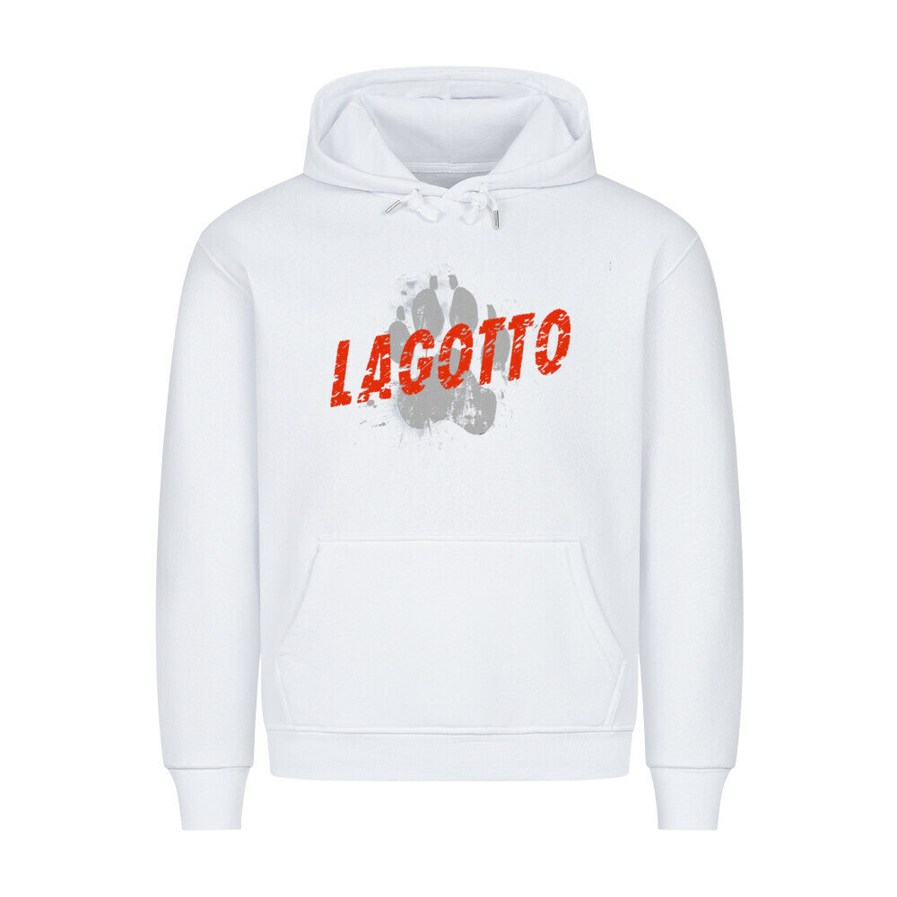 Premium Hoodie "Lagotto - PAW" Weiß – hunde-shirt.de