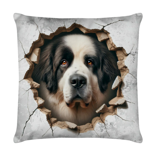 Kissen "Landseer - Look II" Weiß – hunde-shirt.de