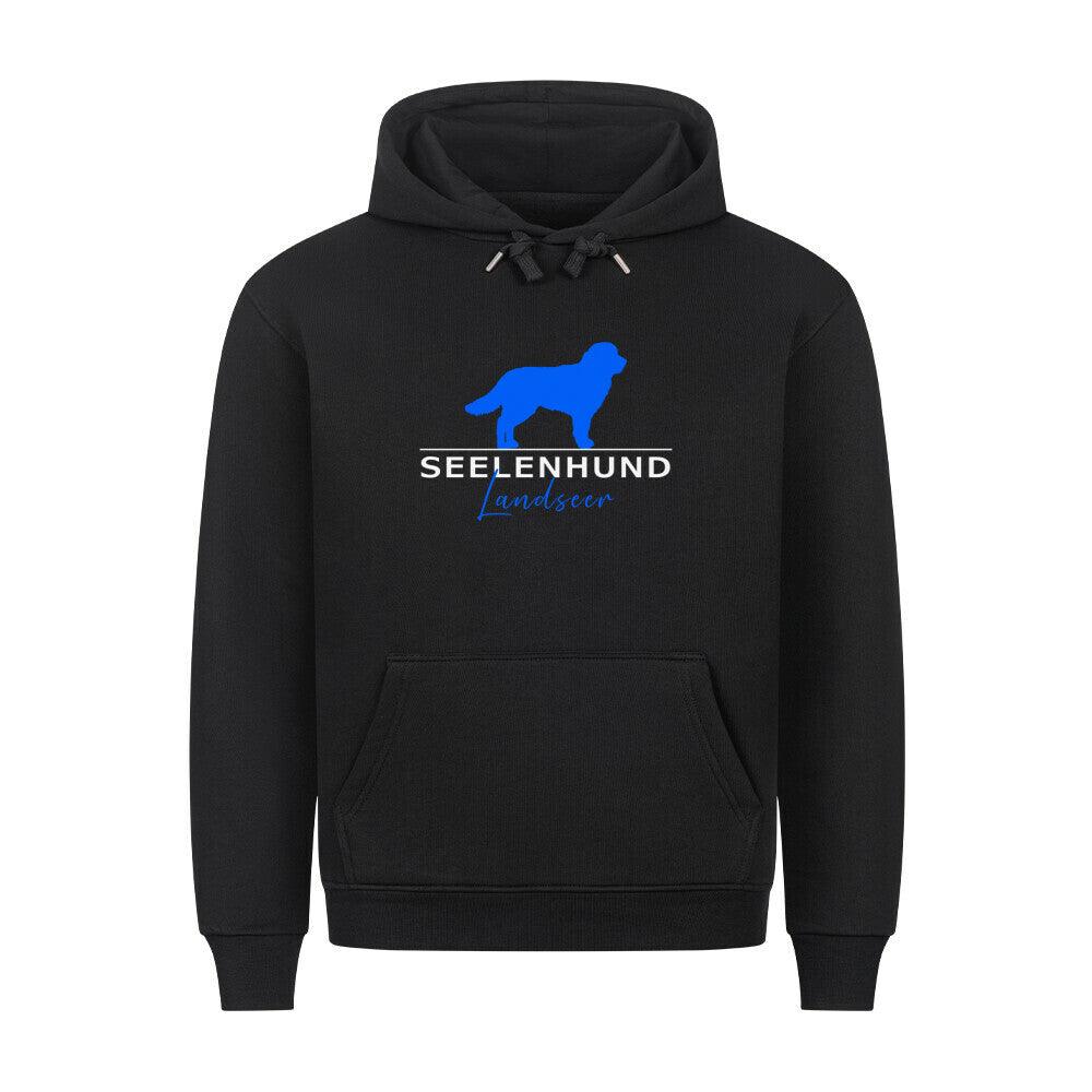 Premium Hoodie "Landseer - Seelenhund" Schwarz – hunde-shirt.de