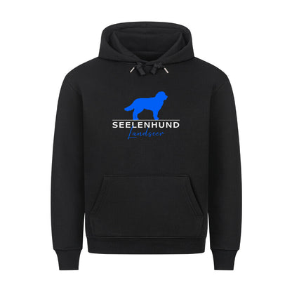 Premium Hoodie "Landseer - Seelenhund" Schwarz – hunde-shirt.de