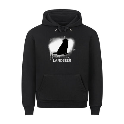Premium Hoodie "Landseer - Brush" Schwarz – hunde-shirt.de
