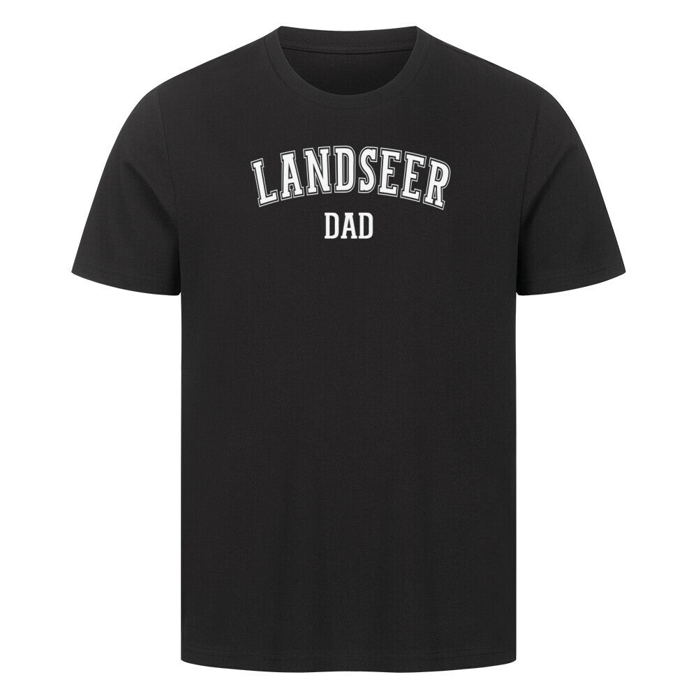 Premium T-Shirt "Landseer - DAD" Schwarz – hunde-shirt.de