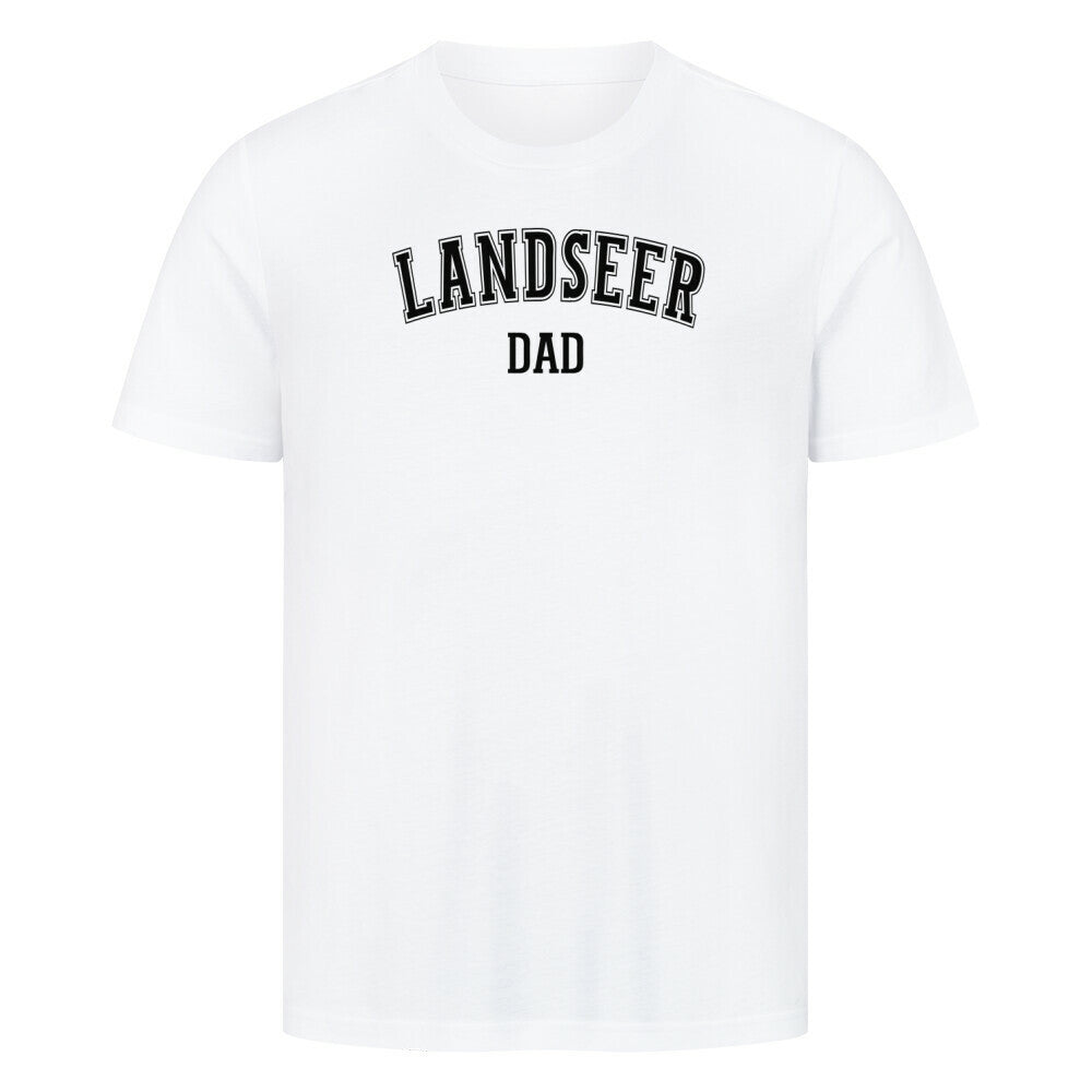 Premium T-Shirt "Landseer - DAD" Weiß – hunde-shirt.de