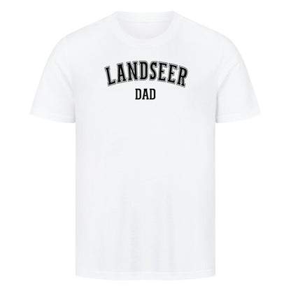 Premium T-Shirt "Landseer - DAD" Weiß – hunde-shirt.de