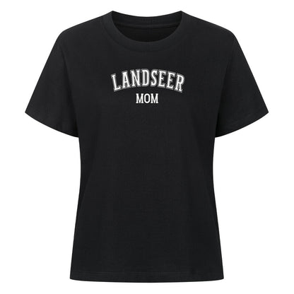 Premium Damen-Shirt "Landseer - MOM" Schwarz – hunde-shirt.de