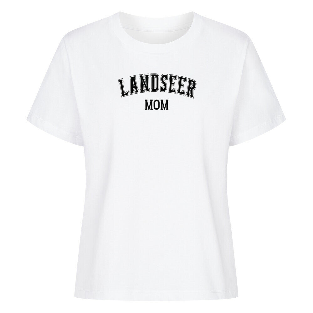 Premium Damen-Shirt "Landseer - MOM" Weiß – hunde-shirt.de
