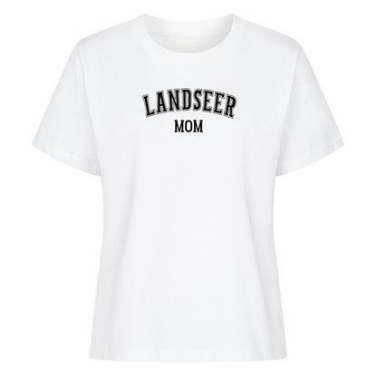 Premium Damen-Shirt "Landseer - MOM" Weiß – hunde-shirt.de