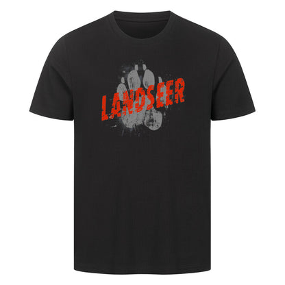 Premium T-Shirt "Landseer - PAW" Schwarz – hunde-shirt.de