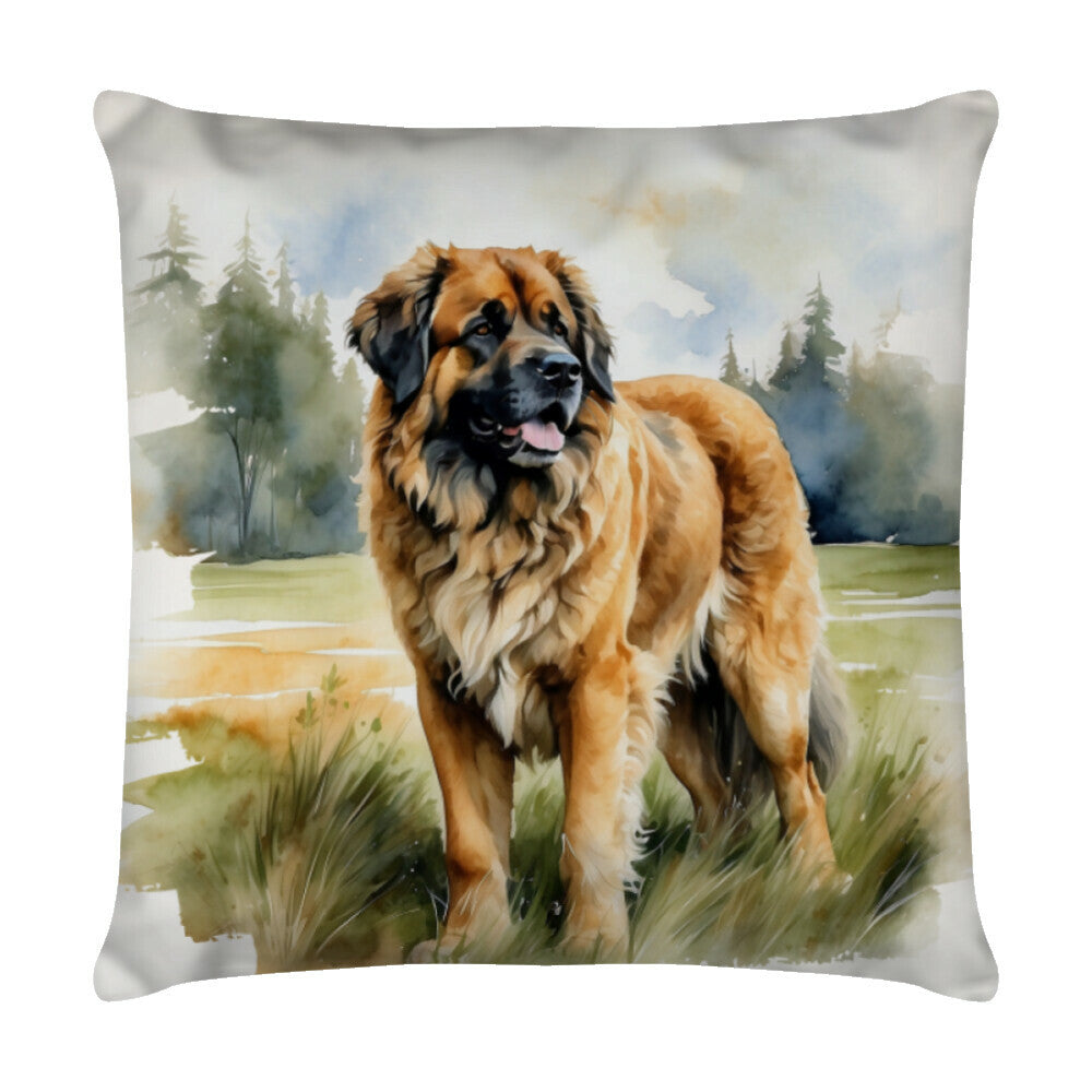 Kissen "Leonberger - Natur" Weiß – hunde-shirt.de