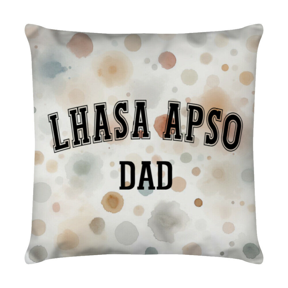 Kissen "Lhasa Apso - DAD" Weiß – hunde-shirt.de