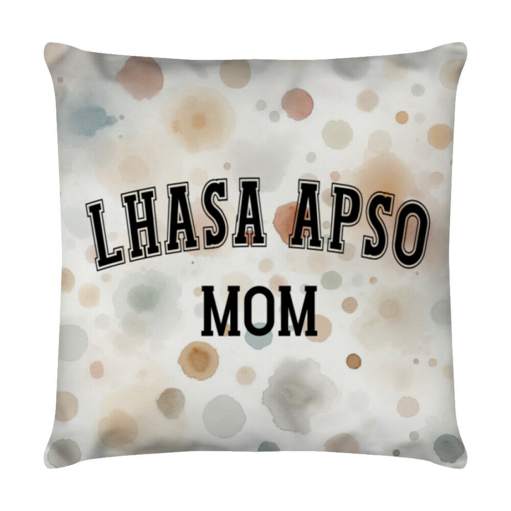 Kissen "Lhasa Apso - MOM" Weiß – hunde-shirt.de