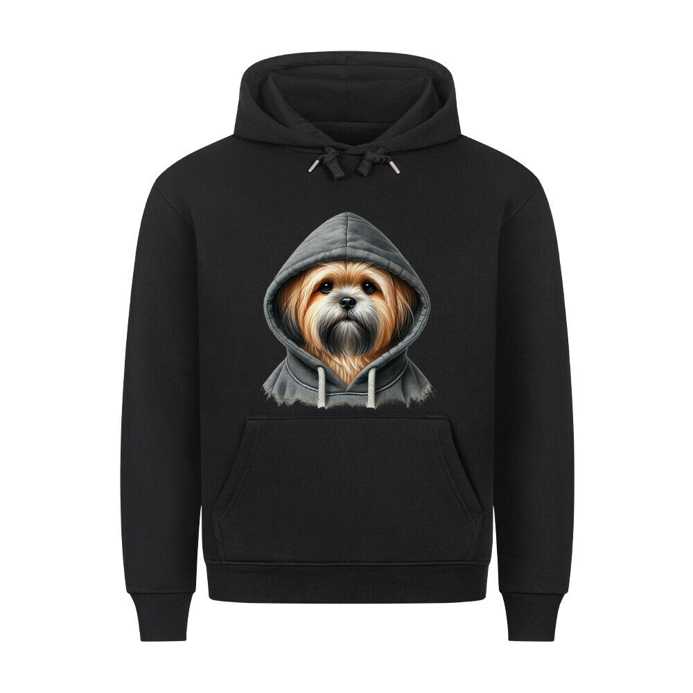 Premium Hoodie "Lhasa Apso - Hooded" Schwarz – hunde-shirt.de