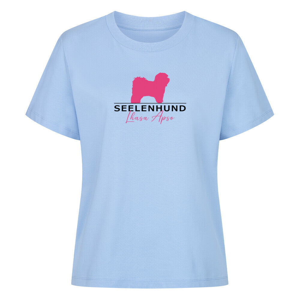 Premium Damen-Shirt "Lhasa Apso - Seelenhund" Sky Blue – hunde-shirt.de
