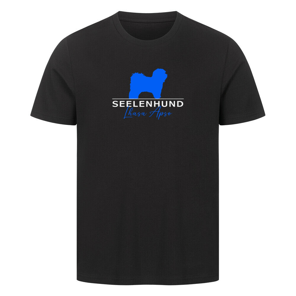 Premium T-Shirt "Lhasa Apso - Seelenhund" Schwarz – hunde-shirt.de