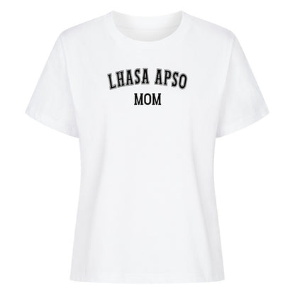 Premium Damen-Shirt "Lhasa Apso - MOM" Weiß – hunde-shirt.de