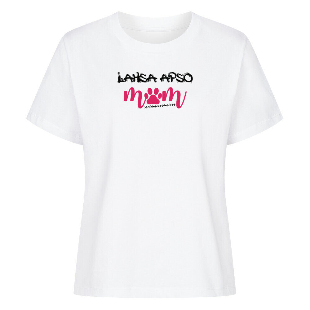 Premium Damen-Shirt "Lhasa Apso - Mom" Weiß – hunde-shirt.de