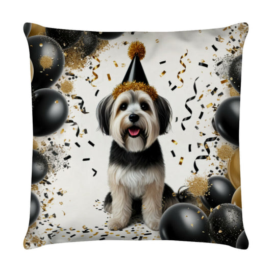 Kissen "Löwchen - Geburtstag" Weiß – hunde-shirt.de