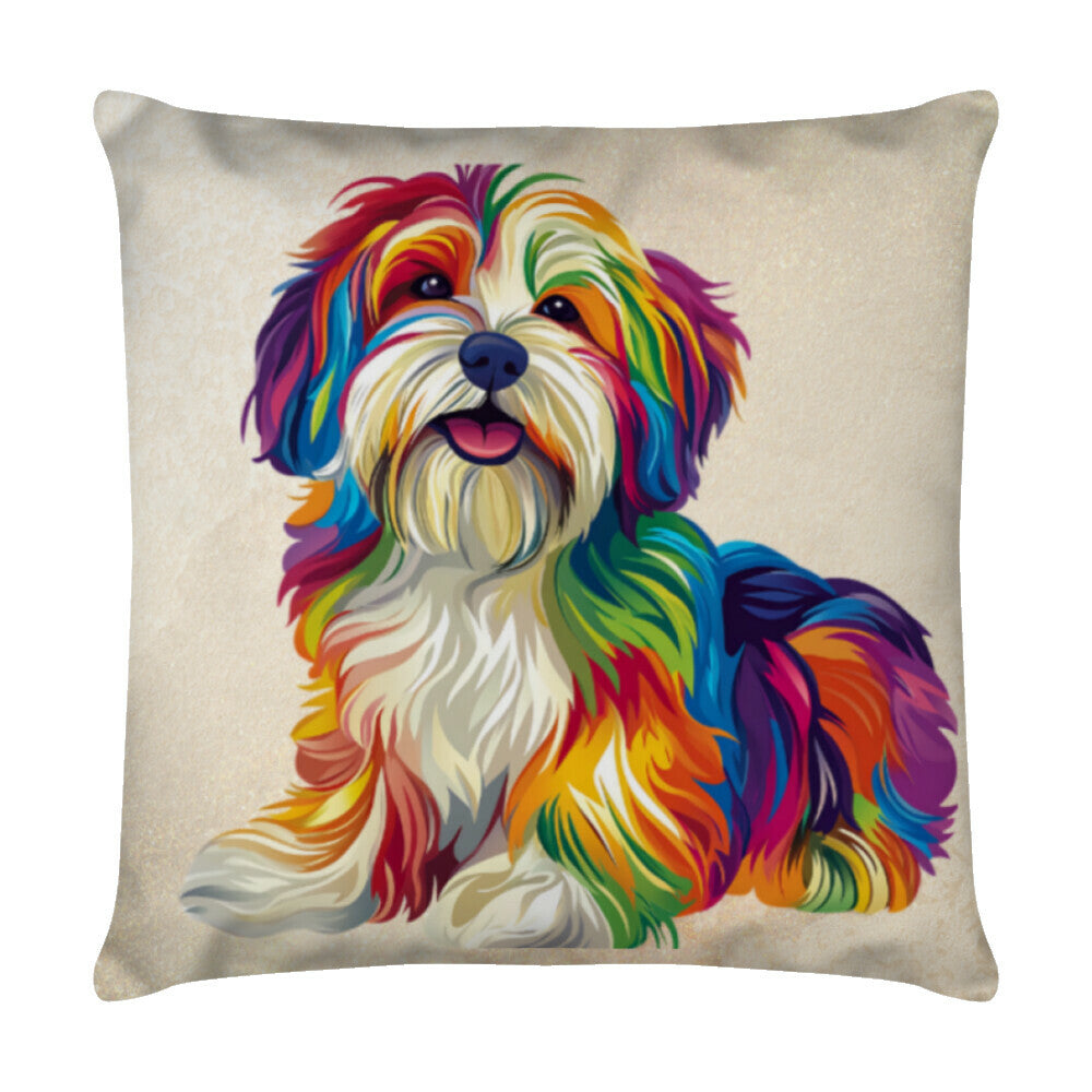 Kissen "Löwchen - ART" Weiß – hunde-shirt.de