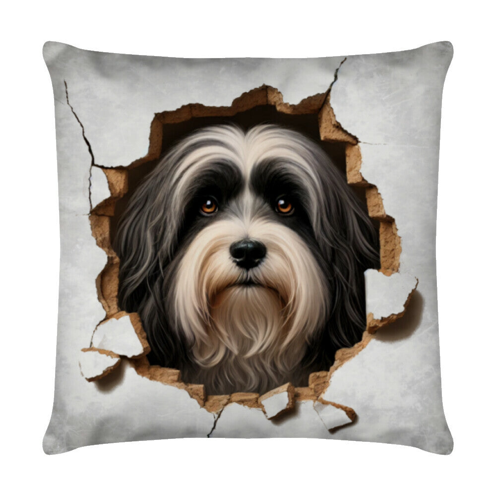 Kissen "Löwchen - Look" Weiß – hunde-shirt.de