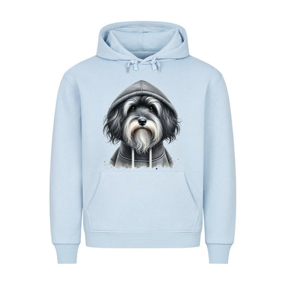 Premium Hoodie "Löwchen grau - Hooded" Babyblau – hunde-shirt.de