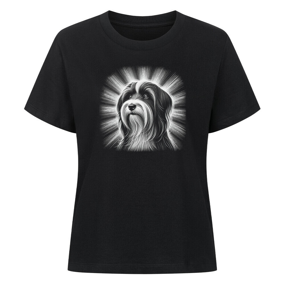 Premium Damen-Shirt "Löwchen - Shine" Schwarz – hunde-shirt.de