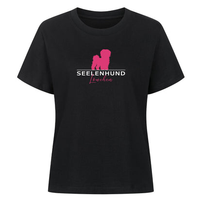 Premium Damen-Shirt "Löwchen - Seelenhund" Schwarz – hunde-shirt.de