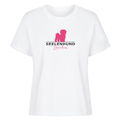 Premium Damen-Shirt "Löwchen - Seelenhund" Weiß – hunde-shirt.de