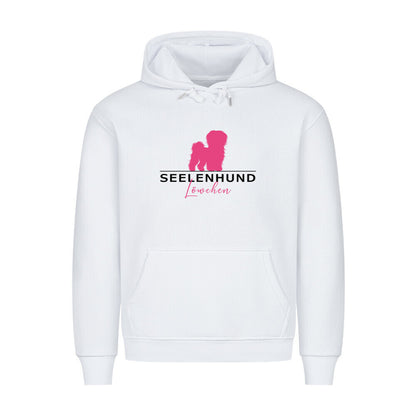 Premium Hoodie "Löwchen - Seelenhund" Weiß – hunde-shirt.de