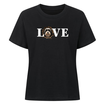 Premium Damen-Shirt "Löwchen - LOVE" Schwarz – hunde-shirt.de