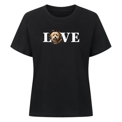 Premium Damen-Shirt "Löwchen - LOVE II" Schwarz – hunde-shirt.de