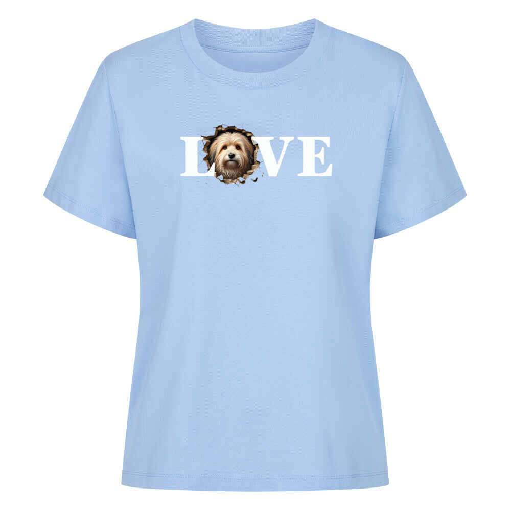 Premium Damen-Shirt "Löwchen - LOVE II" Sky Blue – hunde-shirt.de