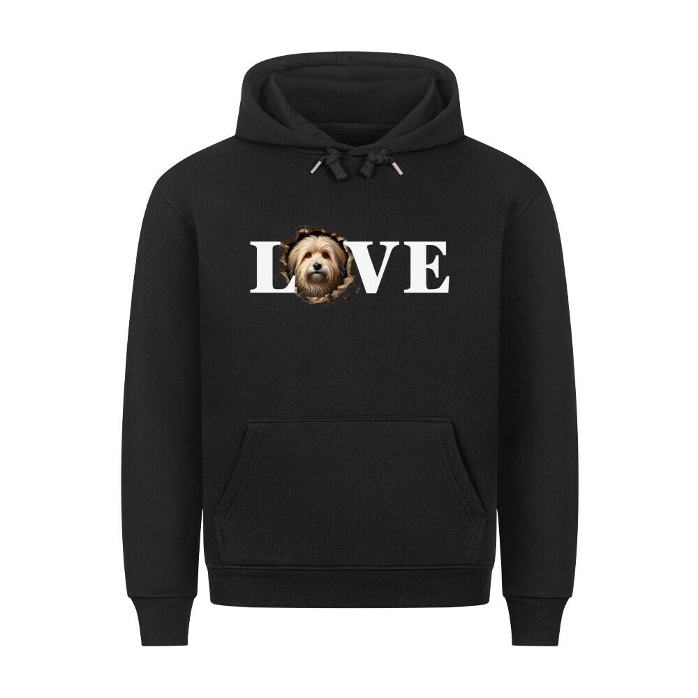 Premium Hoodie "Löwchen - LOVE II" Schwarz – hunde-shirt.de