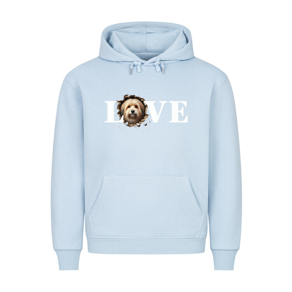 Premium Hoodie "Löwchen - LOVE II" Babyblau – hunde-shirt.de