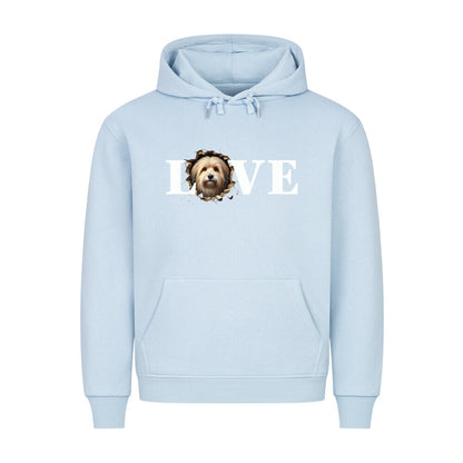 Premium Hoodie "Löwchen - LOVE II" Babyblau – hunde-shirt.de