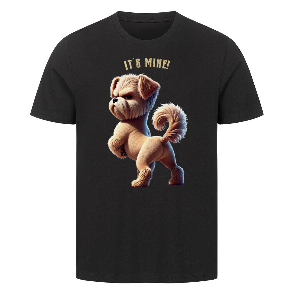 Premium T-Shirt "Löwchen - It´s mine" Schwarz – hunde-shirt.de