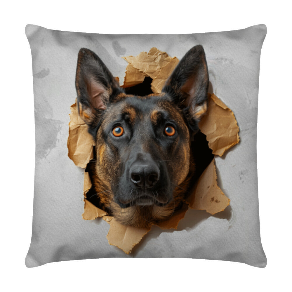 Kissen "Malinois - Look" Weiß – hunde-shirt.de