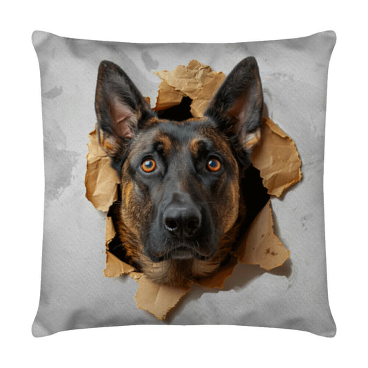 Kissen "Malinois - Look" Weiß – hunde-shirt.de