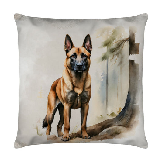 Kissen "Malinois - Natur" Weiß – hunde-shirt.de