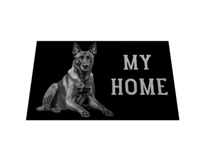 Fußmatte "Malinois - MY HOME" – hunde-shirt.de