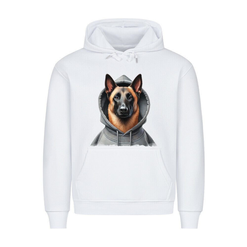 Premium Hoodie "Malinois - Hooded" Weiß – hunde-shirt.de
