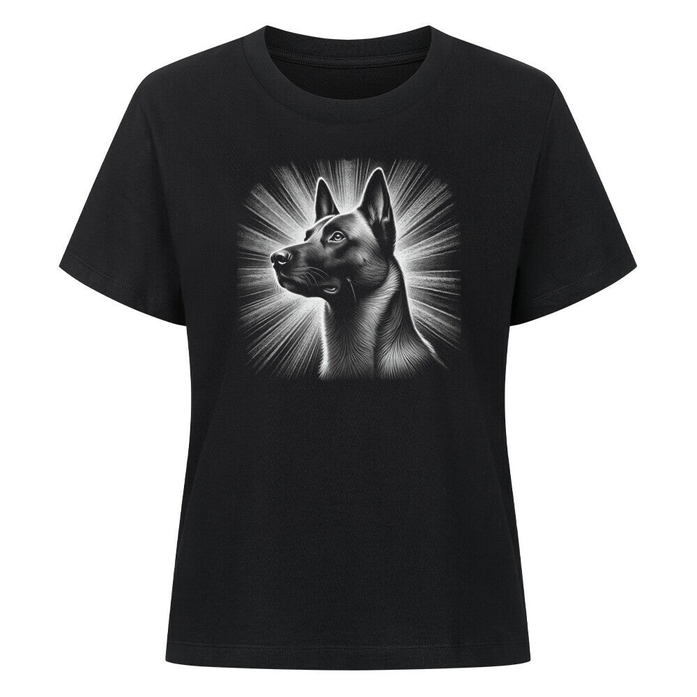 Premium Damen-Shirt "Malinois - Shine" Schwarz – hunde-shirt.de