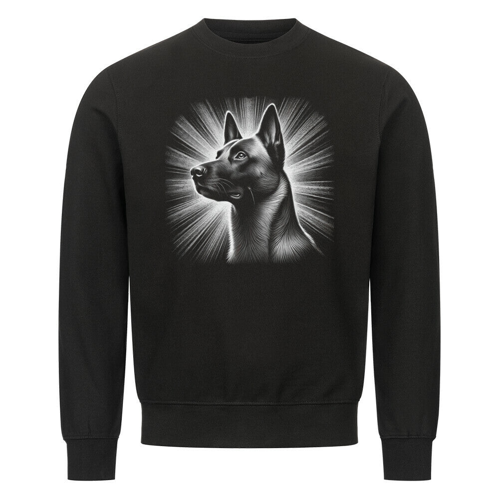 Premium Sweatshirt "Malinois - Shine" Schwarz – hunde-shirt.de