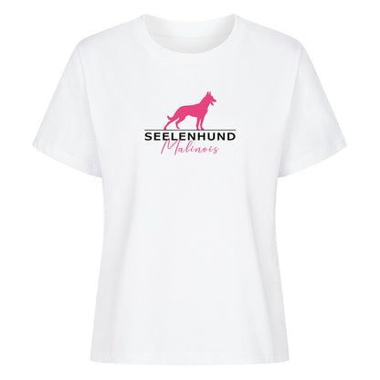 Premium Damen-Shirt "Malinois - Seelenhund" Weiß – hunde-shirt.de