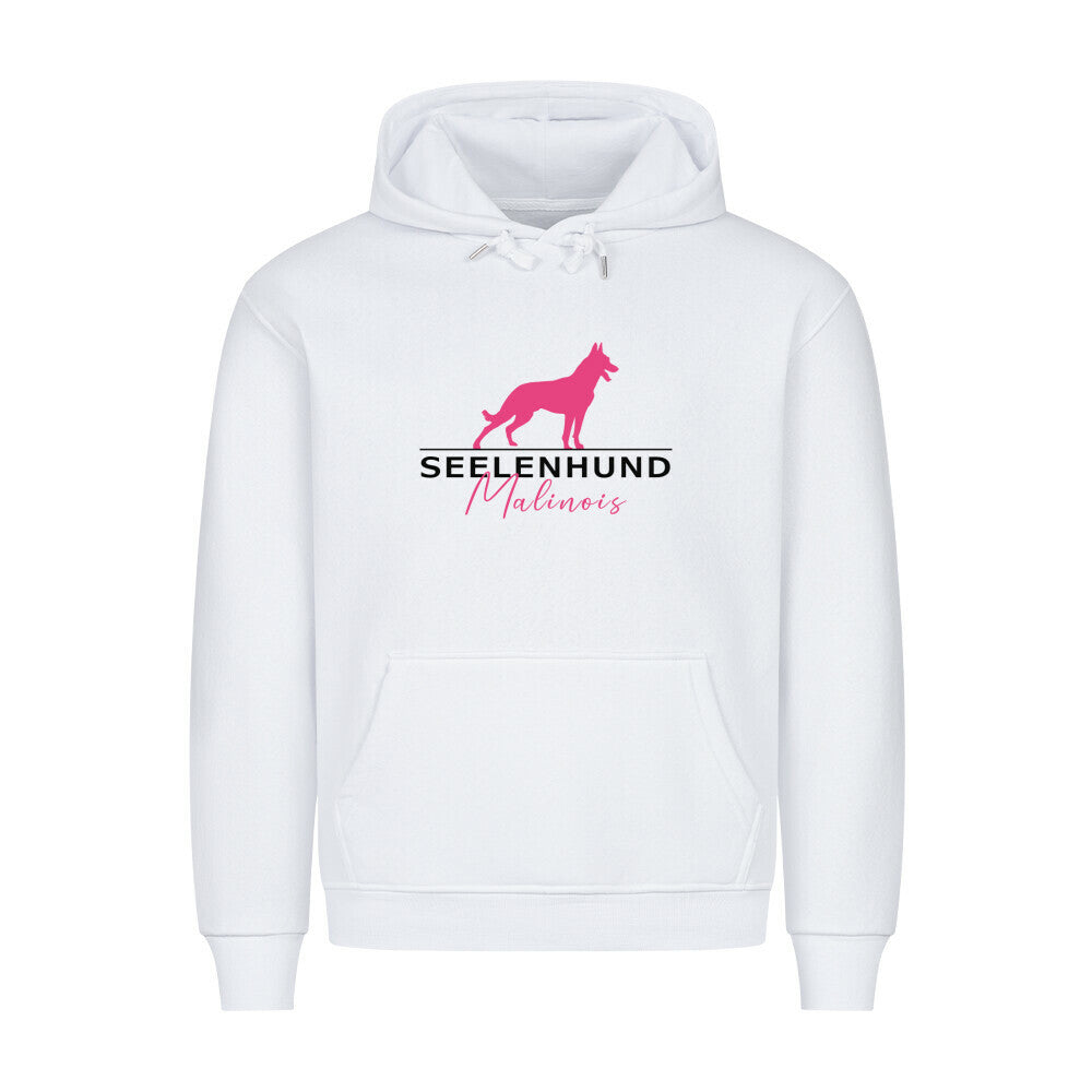 Premium Hoodie "Malinois - Seelenhund" Weiß – hunde-shirt.de