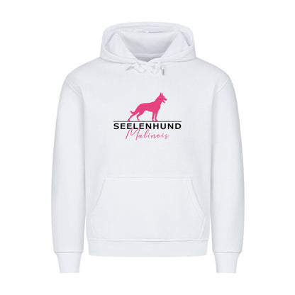 Premium Hoodie "Malinois - Seelenhund" Weiß – hunde-shirt.de