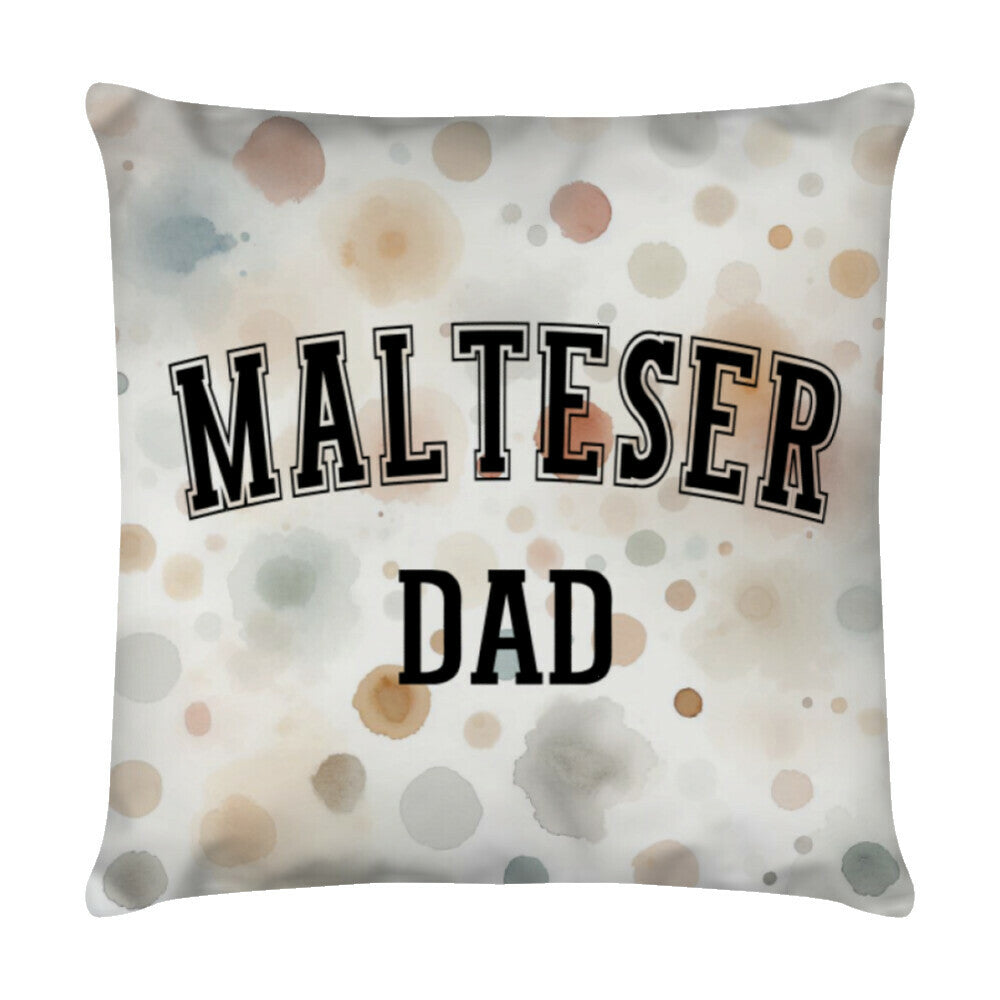 Kissen "Malteser - DAD" Weiß – hunde-shirt.de