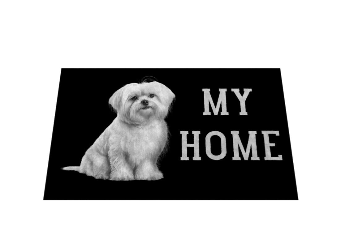 Fußmatte "Malteser - MY HOME" – hunde-shirt.de