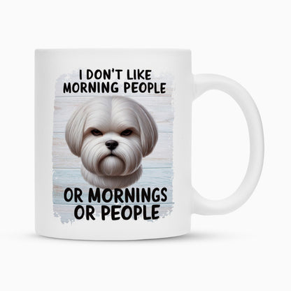 Tasse "Malteser - Morning People" Weiß – hunde-shirt.de